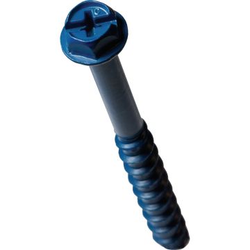 Simpson Strong-Tie Titen Turbo 1/4 In. x 2-3/4 In. Hex-Head Concrete and Masonry Screw, Blue (75-Count)