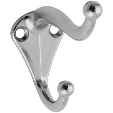 National Hardware Nickel Coat & Hat Hook (2-Pack)