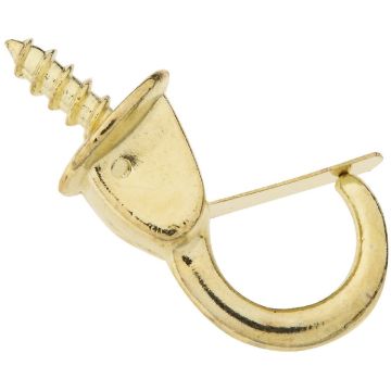 National Hardware 7/8 In. Safety Cup Hook with Spring Clip (2 Count)
