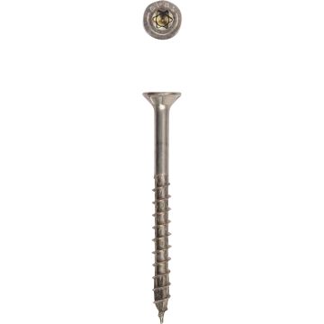 SPAX #9 x 2 In. Flat Head T-20+ Partial Thread Stainless Steel (Exterior) Wood Screw (1 Lb., 125-Count)