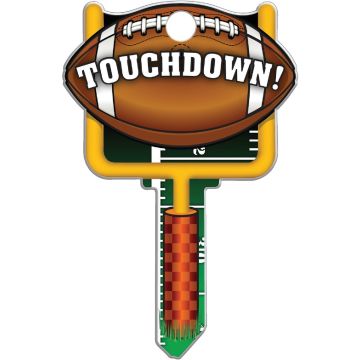 Lucky Line Football Design Decorative House Key, KW11
