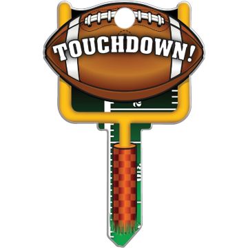 Lucky Line Football Design Decorative House Key, SC1