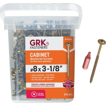 GRK #8 x 3-1/8 In. Star Drive Cabinet Screw (270 Ct.)