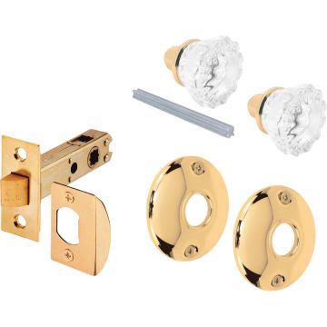 Defender Security Glass Knob Passage Door Latch Set