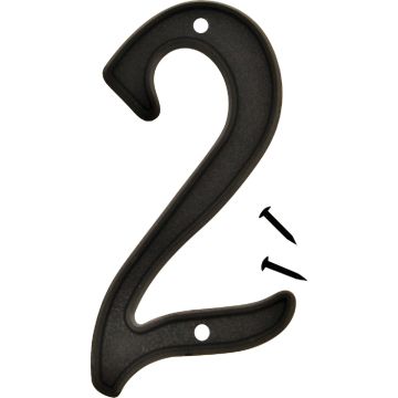 Hy-Ko 4 In. Black House Number Two
