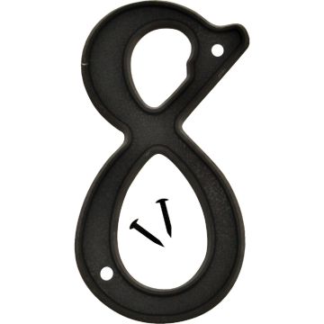 Hy-Ko 4 In. Black House Number Eight