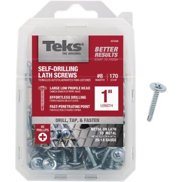 Teks #8 x 1 In. Modified Truss Head Drill Point Lath Screw (170 Ct.)