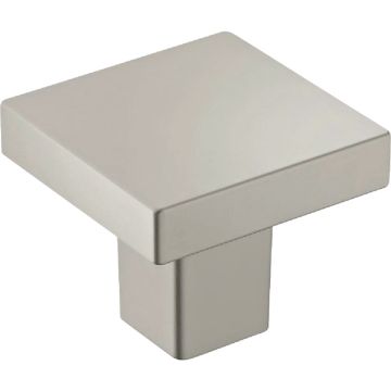 Amerock Monument 1.1875 In. Square Satin Nickel Cabinet Knob (6-Pack)