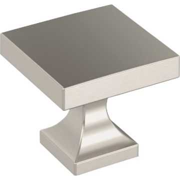 Amerock Pedestal 1.0625 In. Square Satin Nickel Knob