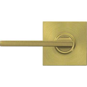 Schlage F Series Latitude Lever Satin Brass Hall & Closet Lock with Collins Trim