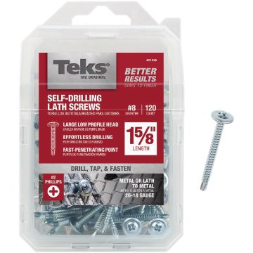 Teks #8 x 1-5/8 In. Modified Truss Head Drill Point Lath Screw (120 Ct.)