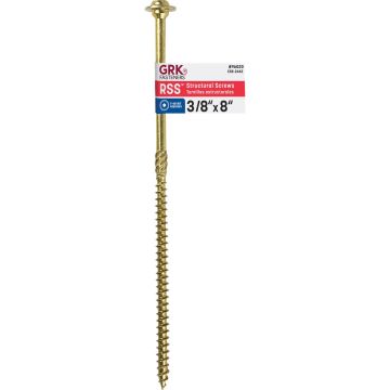 GRK RSS Rugged 3/8 In. x 8 In. Star Drive Washer-Head Structure Screw