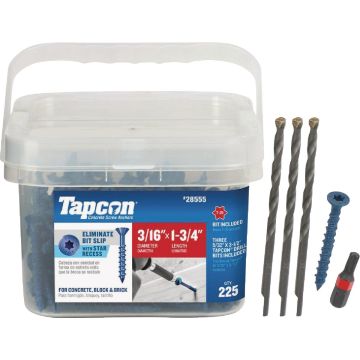 Tapcon 3/16 In. x 1-3/4 In. Star Head Concrete Screw Anchor (225 Ct.)