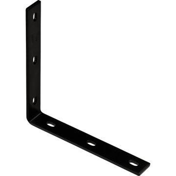 National Hardware  10-1/4 In. x 1-1/2 In. Black Heavy-Duty Corner Brace