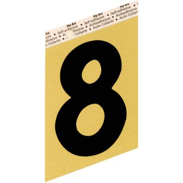 Hy-Ko Aluminum 3-1/2 In. Non-Reflective Adhesive Number Eight