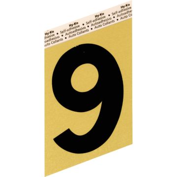 Hy-Ko Aluminum 3-1/2 In. Non-Reflective Adhesive Number Nine