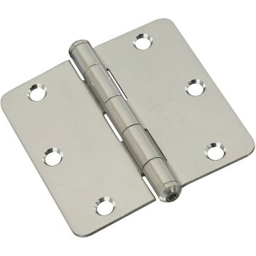 National Hardware 3-1/2 In. x 1/4 In. Radius Stainless Steel Door Hinge