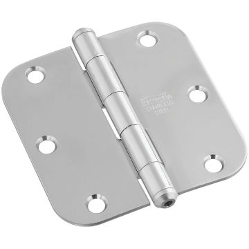 National Hardware 3-1/2 In. x 5/8 In. Radius Stainless Steel Door Hinge