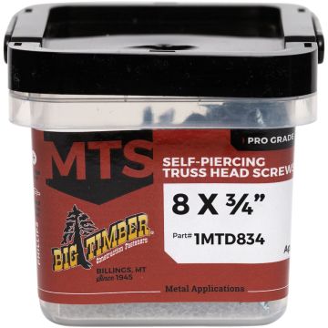 Big Timber #8 x 3/4 In. Modified Truss Head Drill Point Metal Screw (1 Lb.)