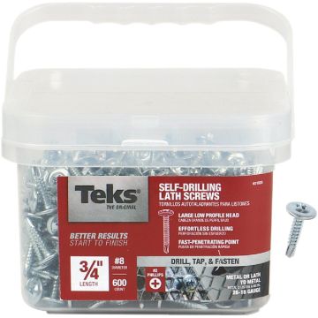 Teks #8 x 3/4 In. Modified Truss Head Drill Point Lath Screw (600 Ct.)