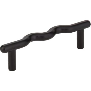 Elements Verona 3-7/8 In. Matte Black Wavy Cabinet Pull