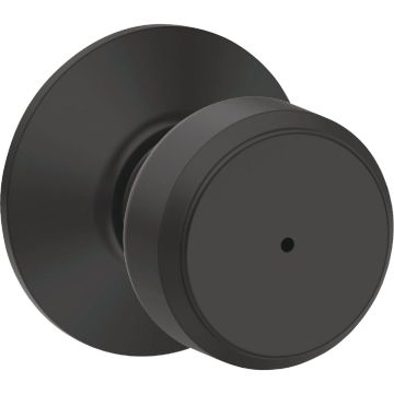 Schlage Bowery Matte Black Bed & Bath Privacy Lock