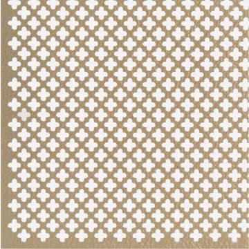 M-D Building Products 36 In. x 36 In. x .020 In. Brass Aluminum Sheet Cloverleaf