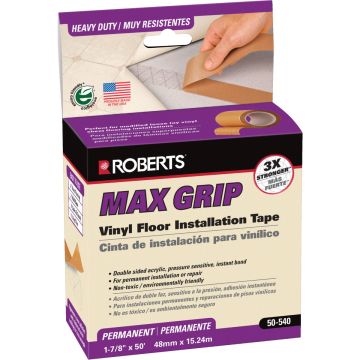 Roberts Max Grip 1-7/8 In. W x 50 Ft. L Vinyl Floor Installation Tape