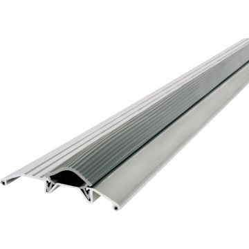 M-D Building Products 3-3/4 In. x 3/4 In. x 32 In. Silver Aluminum and Vinyl Heavy-Duty Low-Profile Threshold