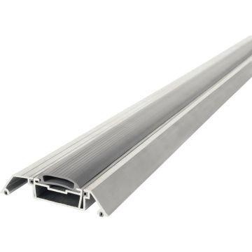 M-D Building Products 3-1/2 In. x 3/4 In. x 36 In. Silver Adjustable Aluminum Low-profile Threshold with Vinyl Seal