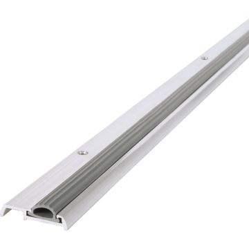 M-D Building Products 1-3/8 In. x 7/16 In. x 36 In. Silver Aluminum and Vinyl Mini Low-Profile Threshold