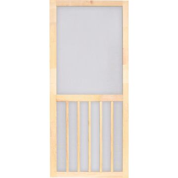 Screen Tight 5-Bar 36 In. W x 80 In. H x 1 In. Thick Natural Wood Screen Door Screen