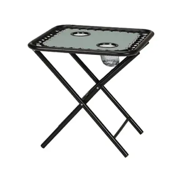 Four Seasons Courtyard Gray Folding Side Table for Zero Gravity Chair