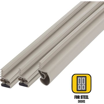 M-D Building Products 81 In. Beige Vinyl with Magnetic Strip Top and Sides Door Seal Kit for Steel Doors