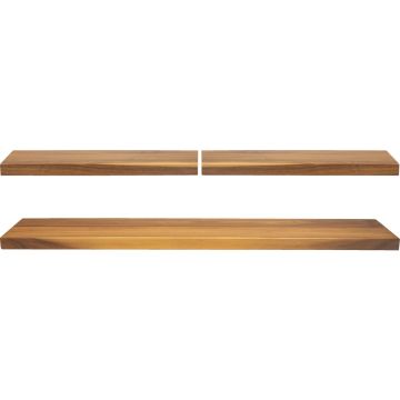 CenterPointe Acacia Wood Floating Shelves Set (3-Piece)