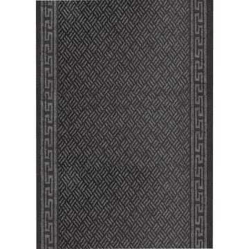 Multy Home Greek Key 26 In. x 60 Ft. Gray Carpet Runner, Indoor/Outdoor