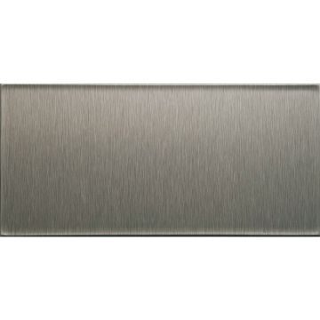 Aspect 3 In. x 6 In. Aluminum Backsplash Peel & Stick, Short Grain Stainless (8-Pack)