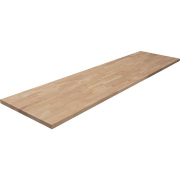 VT Industries CenterPointe 98 In. L x 25 In. D x 1.5 In. T Unfinished Hevea Wood Butcher Block Countertop with Square Edge