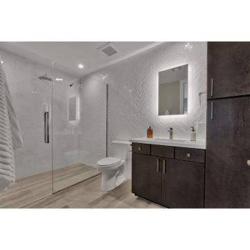 Emser Craft II 3 In. x 12 In. Glossy White Ceramic Wall Tile with Undulating Texture (5.6 Sq. Ft./Case)