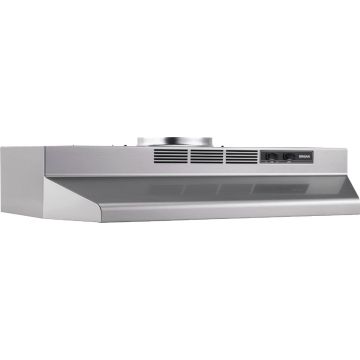 Broan-NuTone 30 In. Convertible Under-Cabinet Range Hood, Stainless Finish with PrintGuard