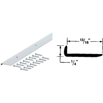 M-D Building Products 1/4 In. x 13/16 In. x 96 In. Satin Clear Moulding Edge with Screws