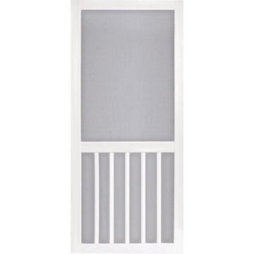 Screen Tight 5-Bar 32 In. W x 80 In. H x 1 In. Thick White Vinyl Screen Door
