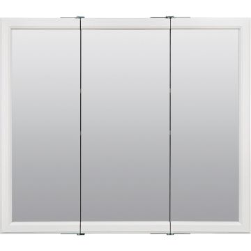 Zenith Zenna Home White 29.63 in W x 25.75 in H x 4.5 in D Tri-View Surface Mount Medicine Cabinet