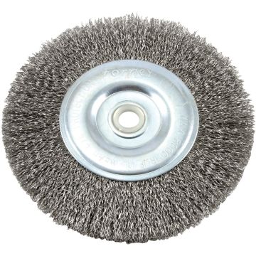 Forney 6 In. Crimped, Coarse .012 In. Bench Grinder Wire Wheel