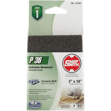 Gator Blade Platinum 3 In. x 18 In. 36 Grit Coarse Heavy Duty Sanding Belt