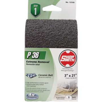 Gator Blade Platinum 3 In. x 21 In. 36 Grit Coarse Heavy Duty Sanding Belt