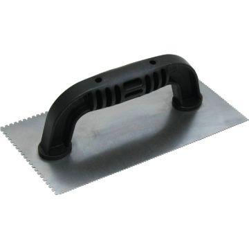Marshalltown QLT 1/16 In. U-Notched & 3/32 In. Flat V-Notched Trowel w/Black Handle