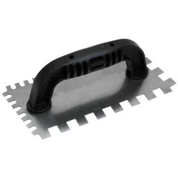 Marshalltown QLT 1/2 In. Square Notched & 1/4 In. U-Notched Trowel w/Black Handle