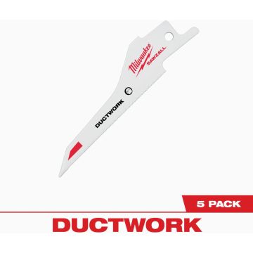 Milwaukee SAWZALL 3-1/4 In. 30 TPI Ductwork Reciprocating Saw Blade (5-Pack)