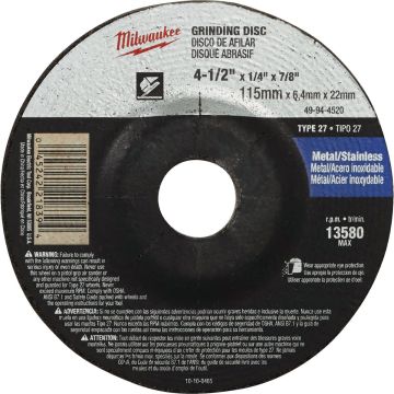 4-1/2x1/4x7/8 M/Ss Grinding C Wh